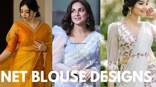 🌼💥💞Net Puff Sleeve Blouse Designs💕