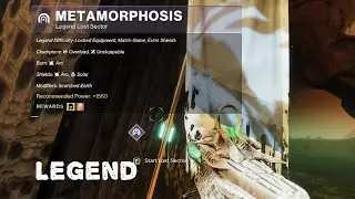 Destiny 2 Metamorphosis Lost Sector Legend Solo Hunter | Location In The Throne World