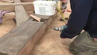 GRK screw on timber frame raising
