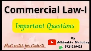 Lucknow University LL.B. Exam Paper, Important Topics #commercial #law #lucknowuniversity #judiciary