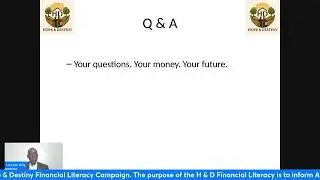 Hope & Destiny Financial Literacy for African Immigrants in North America