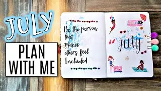 JULY 2020 PLAN WITH ME | BULLET JOURNAL SET UP | Fun Summer Theme!