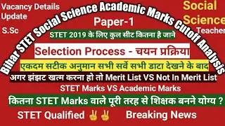 Bihar STET Social Science cutoff Analysis,Academic Marks,sst,cs,Bihar STET Latest News Update Today