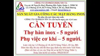 👉 Gia C&ocirc;ng Bồn C&ocirc;ng Nghiệp Inox tại xưởng INOX TINTA | Sản phẩm 20 Năm Huy Chương V&agrave;ng Chất Lượng VN