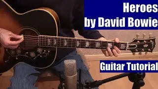 Heroes by David Bowie (Guitar Tutorial with the Isolated Vocal Track by David Bowie)