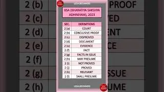 | Important sections 2 definitions of BSA | #llb #legal #law #lawyer #educational #educational