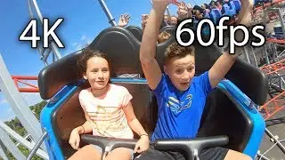 Sea Viper front seat on-ride reverse ridercam 4K POV @60fps Palace Playland