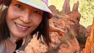 See What's on top of Pyramid mountain #Sedona #hikingadventures #climbing #redrock #rockformations 