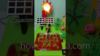 solar powered irrigation working model -  - science project - #shorts  - howtofunda