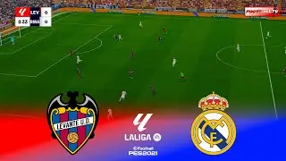 🔴Levante vs Real Madrid - Spain LaLiga 2025/26 Match | Pes 21 Gameplay vivo