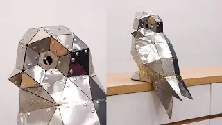 How to make Owl Metal with Rivet - Owl Sculpture - Handmade Metal Owl Statue