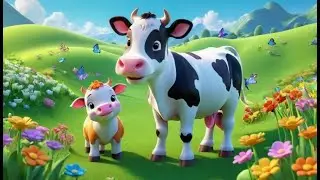 Baby Cow Says Moo Moo 🐮 | Fun Animal Song for Kids | Cute Nursery Rhyme