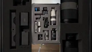 organizing camera gear in my new Pelican case📸 s/o dad for helping design the layout & cutting foam