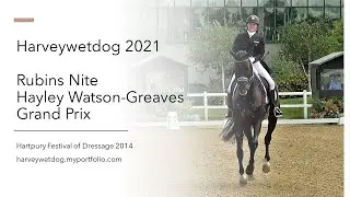Hayley Watson-Greaves and Rubins Nite Grand Prix: Hartpury Festival of Dressage 2014