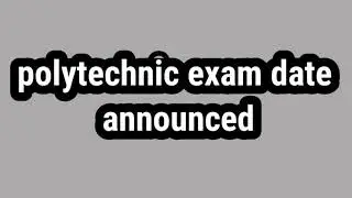 Kerala polytechnic exam date announced 2020
