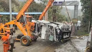 Joy Mining Service JMS Take Off Twin Bolter By 2 Cranes in churcha underground coal mega project
