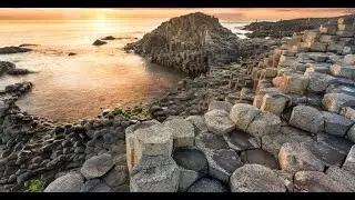 The Strange Rock Formations at the Giants Causeway in Northern Ireland