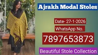 Ajrakh Stoles | Beautiful Stoles | Limited Time Offer Price | Dhaagaa 