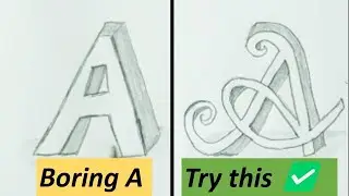 how to draw 3D A | new 3D A #3D-A #3dletterA #3DA #3dletters #3dletters #LetterA3D