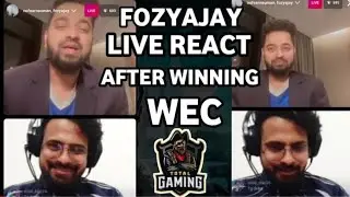 FOZYAJAY LIVE REACTION AFTER WINNING WEC | FOZYAJAY REACTON WINNING ESPORTSCUP#totalgaming#fozyajay