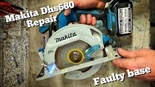 Makita DHS680 brushless circular saw won't cut square, and base won't lock.