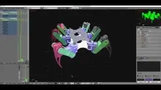 spider robot simulation in blender