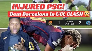CRAZY SHOCK: Injured PSG Beat Barcelona In UCL CLASH 😳 #ucl #psg #barcelona #barca