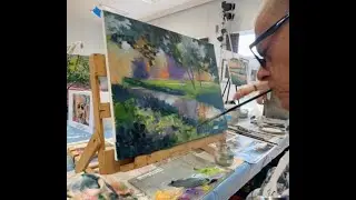 Demonstrating Mouth Painting at Warsash Art Exhibition - 2022