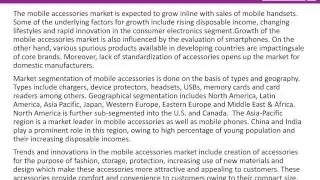 Mobile Phone Accessories Market: Global Industry Analysis Forecast Till 2020 by FMI