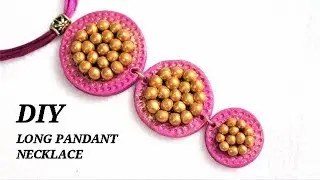 DIY Polymer Clay Long pendant necklace | How To Make Multistrand Cord Necklace