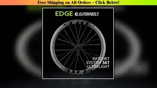 ELITEWHEELS EDGE Ultralight 1314g Road Disc Carbon Wheelset 40 45 50 65mm Ratchet System 36T HUB