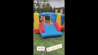 PicassoTiles PicassoToys Family Fun Inflatable Bounce House Jump Slide Playhouse Kids Outdoor Play