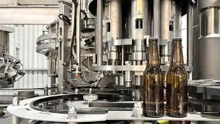 glass bottled craft beer filling capping machine, craft beer bottling plant