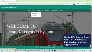 Train Ticket Booking Project in java with JSP, Servlet, MySQL with source code and project report