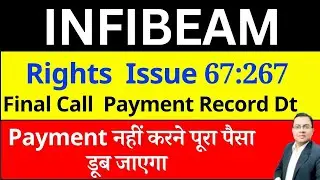 Infibeam rights issue update I infibeam share latest news today I infibeam rights issue payment date