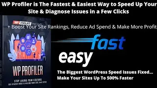 WP Profiler Plugin Demo Video,3 Simple Steps that could Instantly Boost Your WP Blog&rsquo;s Speed By 500%