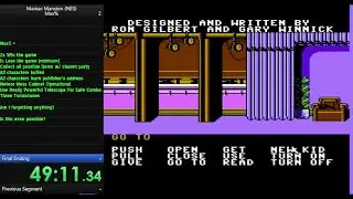 Ghost on Talkshow Set After Game Over Screen -  Maniac Mansion (NES)