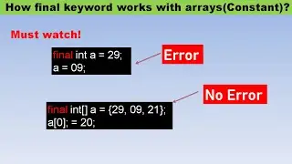 Why you can reinitialize values at any index in CONSTANT arrays ? final keyword with arrays in Java