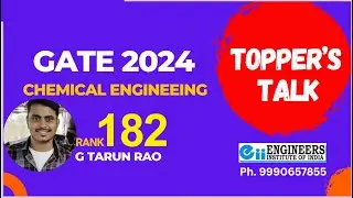 GATE 2024 RANK/AIR 182 G TARUN RAO Chemical Engineering Topper's Talk | Engineers Institute of India