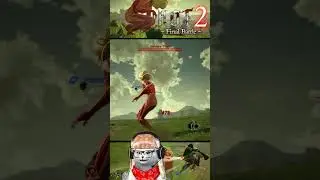 DUO GHEMIE REINER KALAHKAN FEMALE TITAN #shorts #attackontitan #animegaming