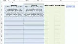 Driving Time and Distance Calculator - Google Maps to Microsoft Excel
