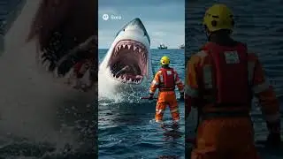 🚨 ГЕРОИЧЕСКОЕ СПАСЕНИЕ! 🦈 Спасатель сталкивается с ГИГАНТСКОЙ акулой, чтобы спасти тонущего челов...
