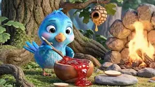 Cooking little bird making teni Kitchen #asmr dodo and roro 