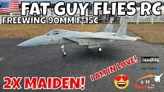I AM IN LOVE FREEWING 90MM F-15C 2X MAIDEN! by FGFRC #aviation #rcjets