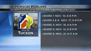 Participate at in-person forums regarding housing, homelessness and public safety