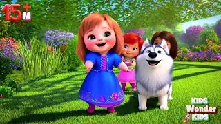 🐶👧 A Girl and Spirit the Husky's Garden Fun! Kids Song | Dog Play & Friendship! | Rhymes Compilation