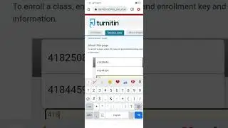 Class ID and enrollment key, Turnitin plagiarism report, Turnitin