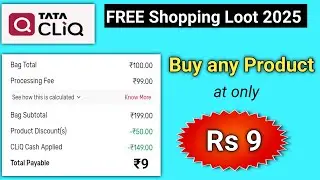 Rs 9 Loot ll Tata Cliq FREE Shopping l Tata Cliq FREE Delivery Trick l Tata Cliq Free Shopping offer