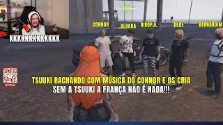 Tsuuki RACHANDO o bico com Connor, Dedé, Albara, Biropjl e Bernadim fazendo música pra ela 😂🔥