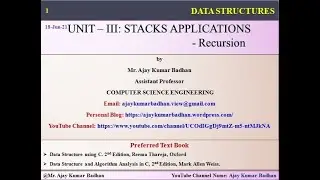Stack  Application: Recursion